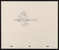 6p069 SIMPSONS animation art '00s Groening, cartoon pencil drawing of Comic Book Guy standing!