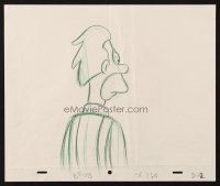6p091 SIMPSONS animation art '00s Matt Groening, cartoon pencil drawing of Lenny from behind!