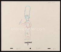 6p082 SIMPSONS animation art '00s Matt Groening cartoon, pencil drawing of Marge painting!