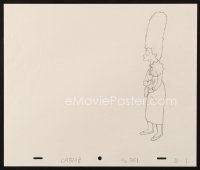 6p065 SIMPSONS animation art '00s great cartoon pencil drawing of Marge carrying Maggie!