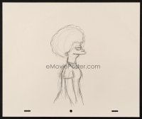 6p096 SIMPSONS animation art '00s Matt Groening, cartoon pencil drawing of Patty's profile!