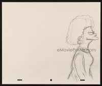 6p097 SIMPSONS animation art '00s Matt Groening, cartoon pencil drawing of Selma's profile!