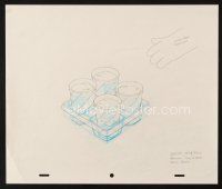 6p099 SIMPSONS 8 pieces of animation art '00s cartoon pencil drawing of traps, Pop Tarts & more!