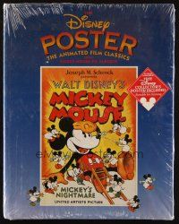 6p282 DISNEY POSTER hardcover book '93 filled with wonderful full-page color cartoon images!