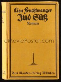 6p337 JUD SUSS German hardcover book '25 by Lion Feuchtwanger, made into anti-Jewish Nazi movie!