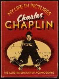 6p363 MY LIFE IN PICTURES CHARLES CHAPLIN English hardcover book '85 an illustrated biography!