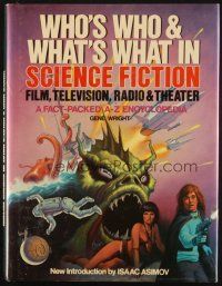 6p418 WHO'S WHO & WHAT'S WHAT IN SCIENCE FICTION FILM TELEVISION RADIO & THEATER hardcover book '85