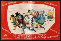 6p668 LADYKILLERS English pressbook '55 Alec Guinness, Peter Sellers, Katie Johnson, cool art!