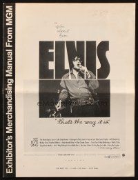 6p550 ELVIS: THAT'S THE WAY IT IS pressbook '70 great images of Presley singing on stage!