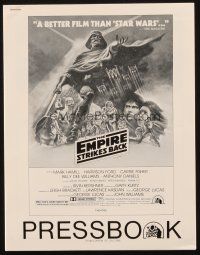 6p553 EMPIRE STRIKES BACK pressbook '80 George Lucas sci-fi classic, cool artwork by Tom Jung!