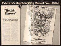 6p657 KELLY'S HEROES pressbook '70 Clint Eastwood, Telly Savalas, Jack Davis artwork!