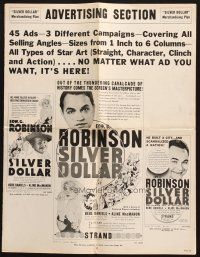 6p832 SILVER DOLLAR pressbook section '32 Edward G. Robinson & pretty veiled Bebe Daniels!