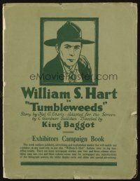 6p888 TUMBLEWEEDS pressbook '25 William S. Hart, lots of images of never seen posters!