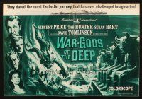 6p907 WAR-GODS OF THE DEEP pressbook '65 Vincent Price, Jacques Tourneur underwater sci-fi!