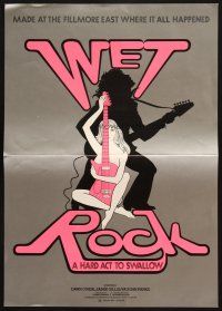 6p913 WET ROCKS pressbook '75 made at Fillmore East where it all happened, a hard act to swallow!