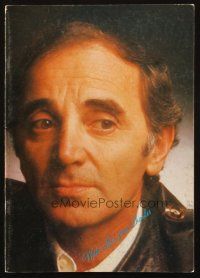 6p154 CHARLES AZNAVOUR souvenir program book '80s when he appeared live on stage!
