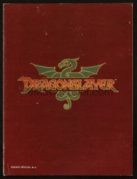 6p161 DRAGONSLAYER souvenir program book '81 Jeff Jones fantasy art of Peter MacNicol w/spear,dragon