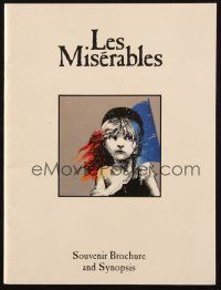 6p199 LES MISERABLES stage play souvenir program book '90 Broadway musical of Victor Hugo classic