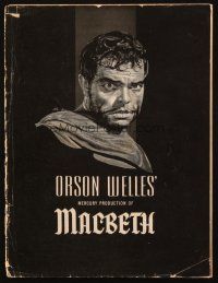 6p204 MACBETH souvenir program book '48 Gus Anton art of Orson Welles, Shakespeare!