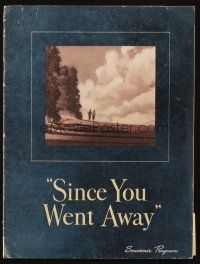 6p228 SINCE YOU WENT AWAY souvenir program book '44 Claudette Colbert, Jennifer Jones, World War II
