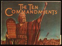 6p241 TEN COMMANDMENTS souvenir program book '56 Cecil B. DeMille, Charlton Heston, Friberg art!