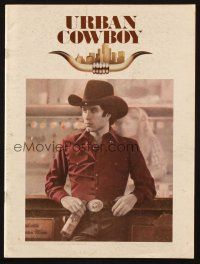 6p245 URBAN COWBOY souvenir program book '80 John Travolta in cowboy hat with Lone Star beer!