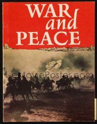 6p248 WAR & PEACE souvenir program book '68 Sergei Bondarchuck, 3-part Russian version, Leo Tolstoy
