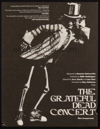6p028 GRATEFUL DEAD MOVIE trade ad '77 Jerry Garcia in concert, wonderful skeleton image!