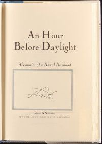 6p334 HOUR BEFORE DAYLIGHT signed bookplate in hardcover book '01 by former President Jimmy Carter!
