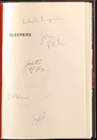 6p398 SLEEPERS signed hardcover book '95 by Dustin Hoffman, Robert De Niro, Brad Pitt, Patric