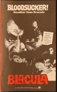 6p461 BLACULA pressbook '72 black vampire William Marshall is deadlier than Dracula, great images!