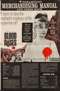 6p464 BLOOD & ROSES pressbook '61 Et mourir de plaisir, Roger Vadim, sexiest vampire Annette Vadim!