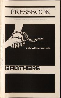 6p478 BROTHERS pressbook '77 Bernie Casey, Vonetta McGee, cool artwork by Saul Bass!