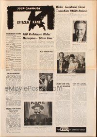 6p497 CITIZEN KANE pressbook R56 Orson Welles' masterpiece is still a big hit at the box office!