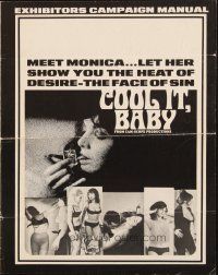 6p505 COOL IT BABY pressbook '67 cool images of sexy smoking Beverly Baum in title role!