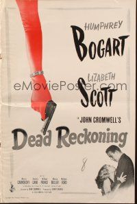 6p518 DEAD RECKONING pressbook '47 great images of Humphrey Bogart & sexy Lizabeth Scott!