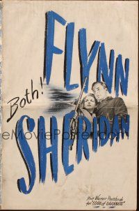 6p546 EDGE OF DARKNESS pressbook '42 great images of Errol Flynn & Ann Sheridan!