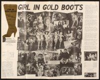 6p601 GIRL IN GOLD BOOTS pressbook '68 Ted V Mikels, she hungered for fame & men!