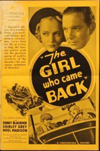 6p603 GIRL WHO CAME BACK pressbook '35 Shirley Grey turns from life of crime to help bust a gang!