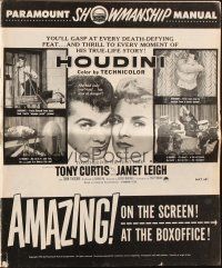 6p632 HOUDINI pressbook '53 Tony Curtis as the famous magician + his sexy assistant Janet Leigh!