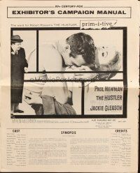 6p636 HUSTLER pressbook '61 pool pros Paul Newman & Jackie Gleason, plus sexy Piper Laurie!