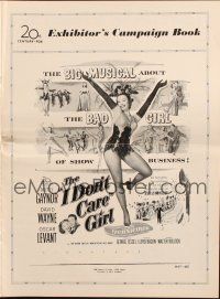 6p639 I DON'T CARE GIRL pressbook '52 sexy showgirl Mitzi Gaynor, David Wayne, musical comedy!