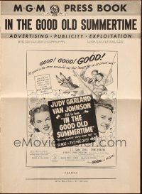 6p644 IN THE GOOD OLD SUMMERTIME pressbook'49 wonderful art of Judy Garland & Van Johnson swinging