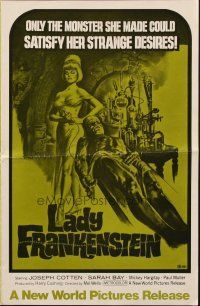 6p666 LADY FRANKENSTEIN pressbook '72 La figlia di Frankenstein, sexy Italian horror!