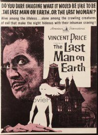 6p669 LAST MAN ON EARTH pressbook '64 AIP, Vincent Price is among the lifeless, cool art!