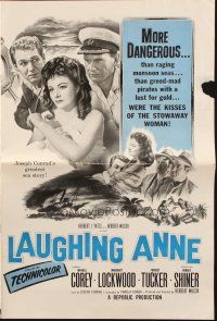 6p671 LAUGHING ANNE pressbook '54 Wendell Corey, Margaret Lockwood in the title role!