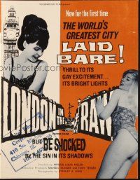 6p680 LONDON IN THE RAW English pressbook '65 be shocked by gay excitement & the sin in its shadows