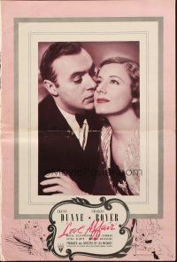 6p687 LOVE AFFAIR pressbook '39 best close up romantic art of Irene Dunne & Charles Boyer!