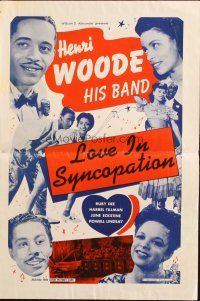 6p688 LOVE IN SYNCOPATION pressbook '47 Henri Wood & His Band Ruby Dee & other musical acts!