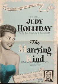 6p709 MARRYING KIND pressbook '52 the wedding bells are ringing for pretty bride Judy Holliday!